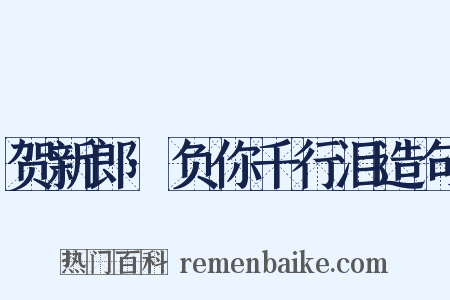 贺新郎·负你千行泪造句是什么意思的图片